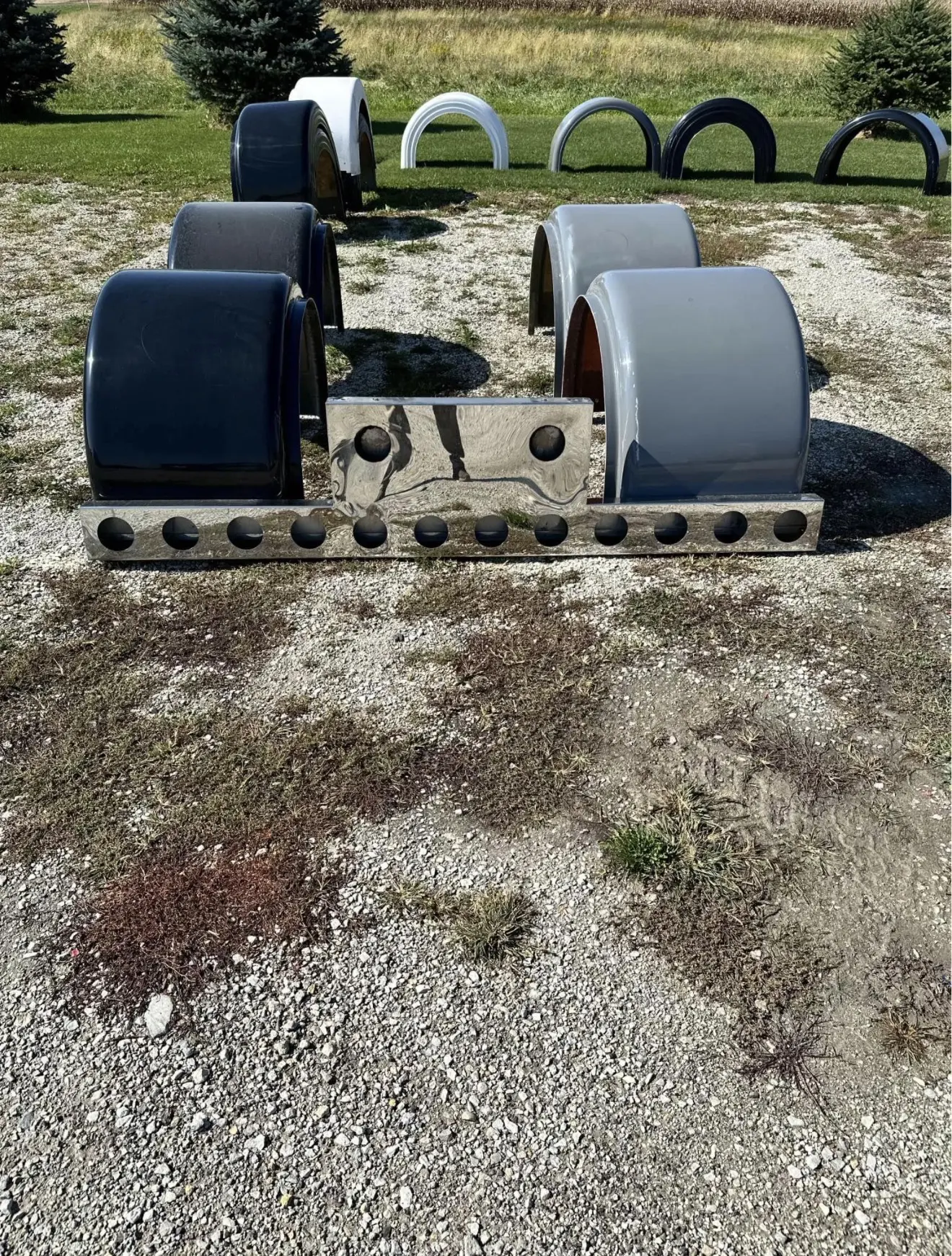 Single semi fenders